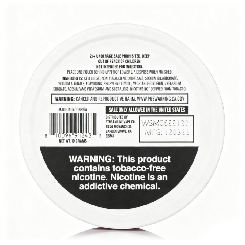 Juice Head Nicotine Bag - Lemon Water Peppermint 